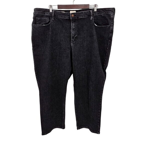 Universal Thread Black Jeans Women Sz 26 High Rise Straight Vintage Stretch NEW - Picture 3 of 12